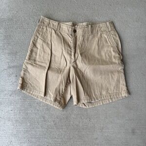 Eidos Morgan Short Men's Size 34R Made in Italy Canvas Stone Wash Cotton